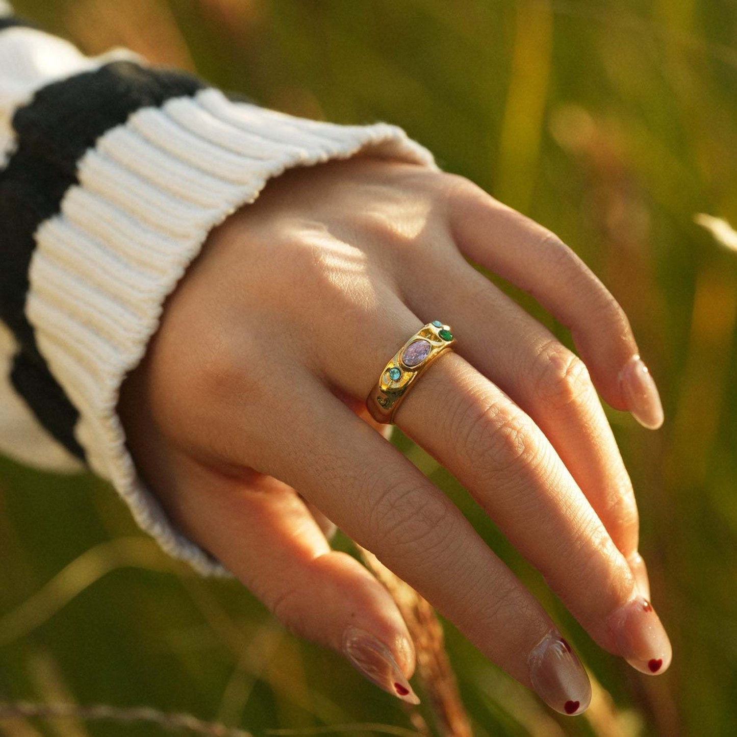 Colorful Zircon Ring