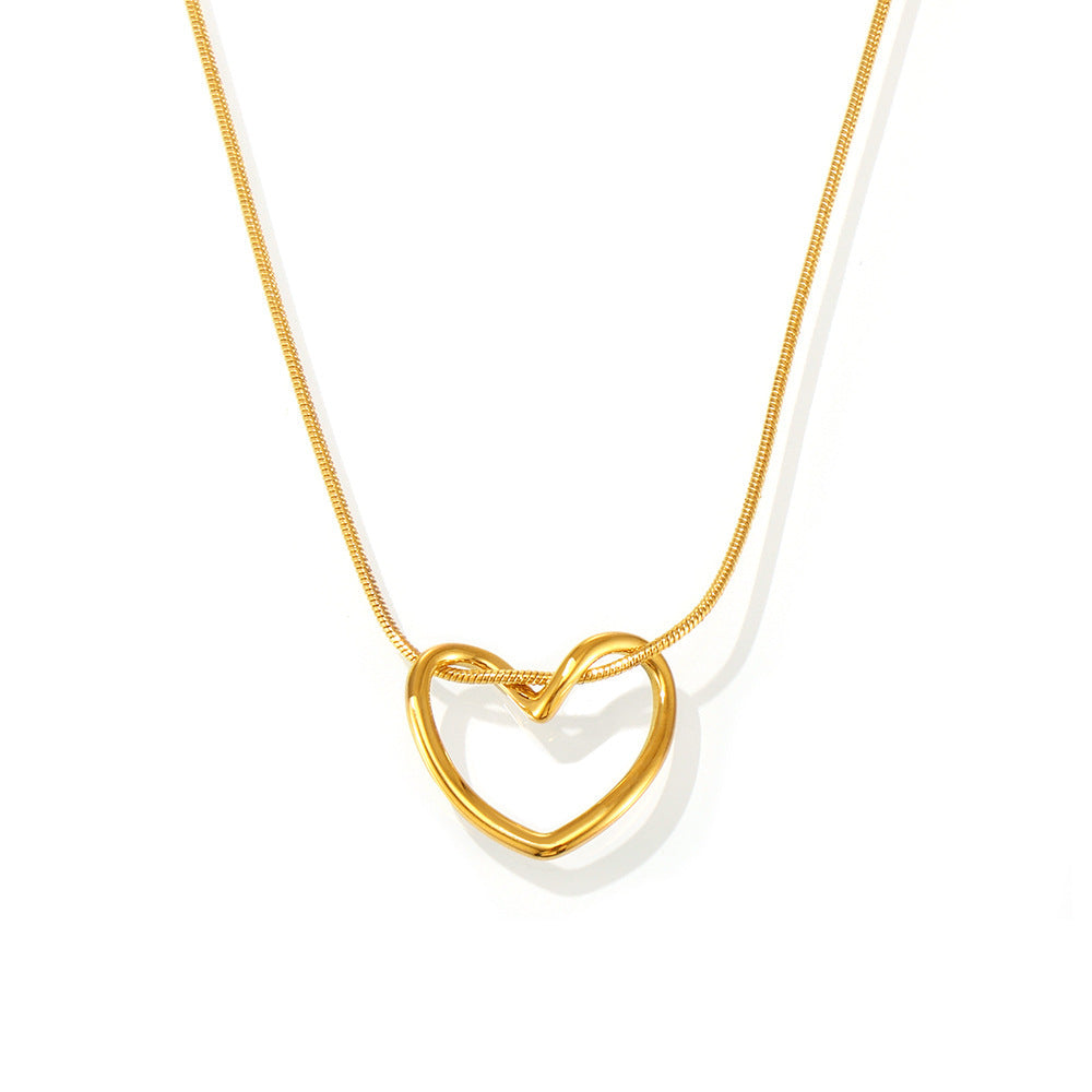 Hollow Heart Pendant Necklace