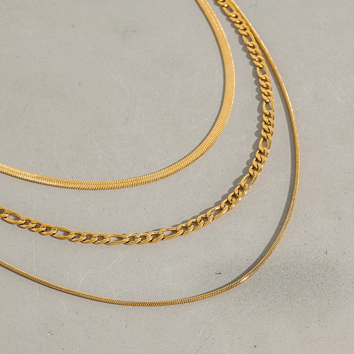 Simple Gold Layered Necklace