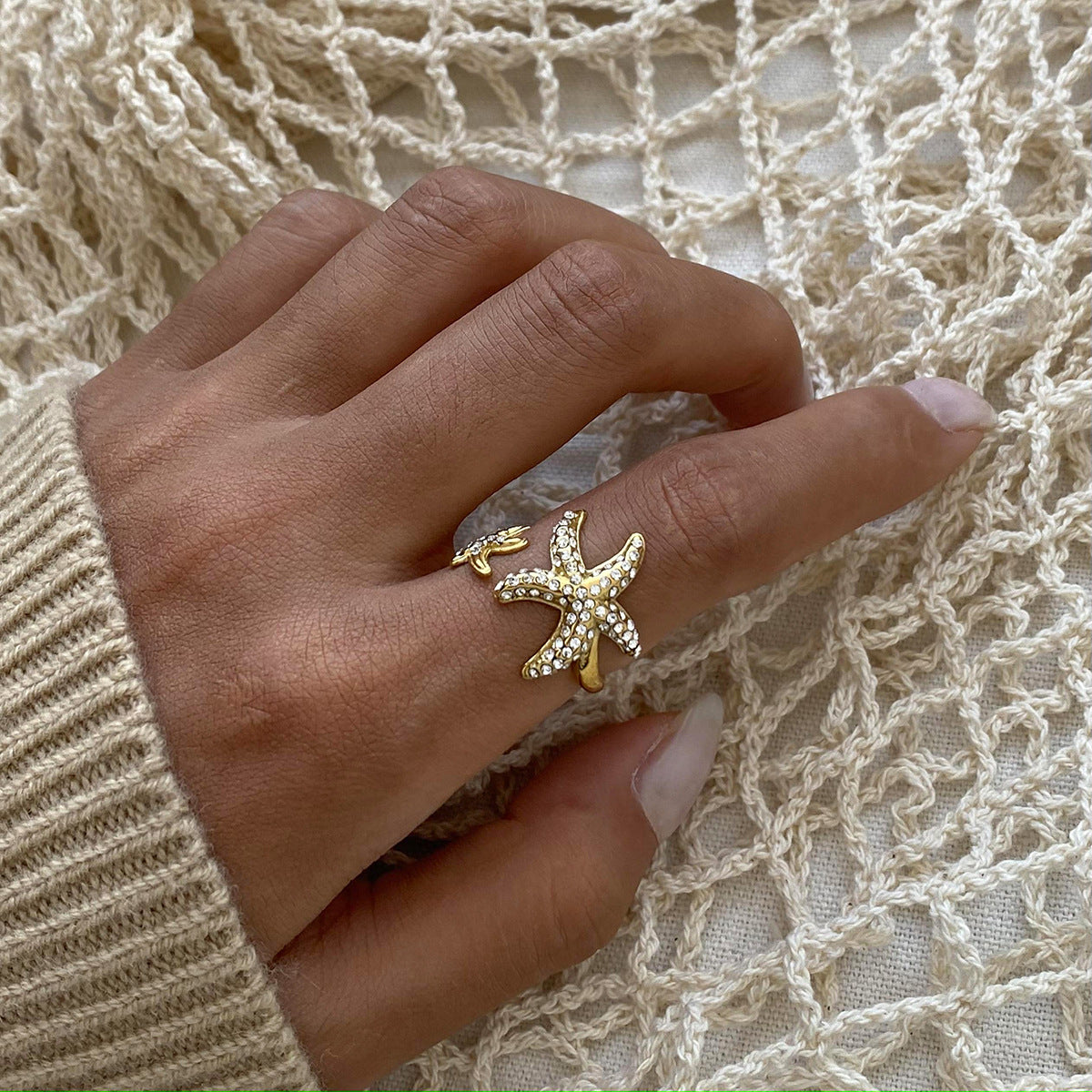 Starfish Adjustable Ring