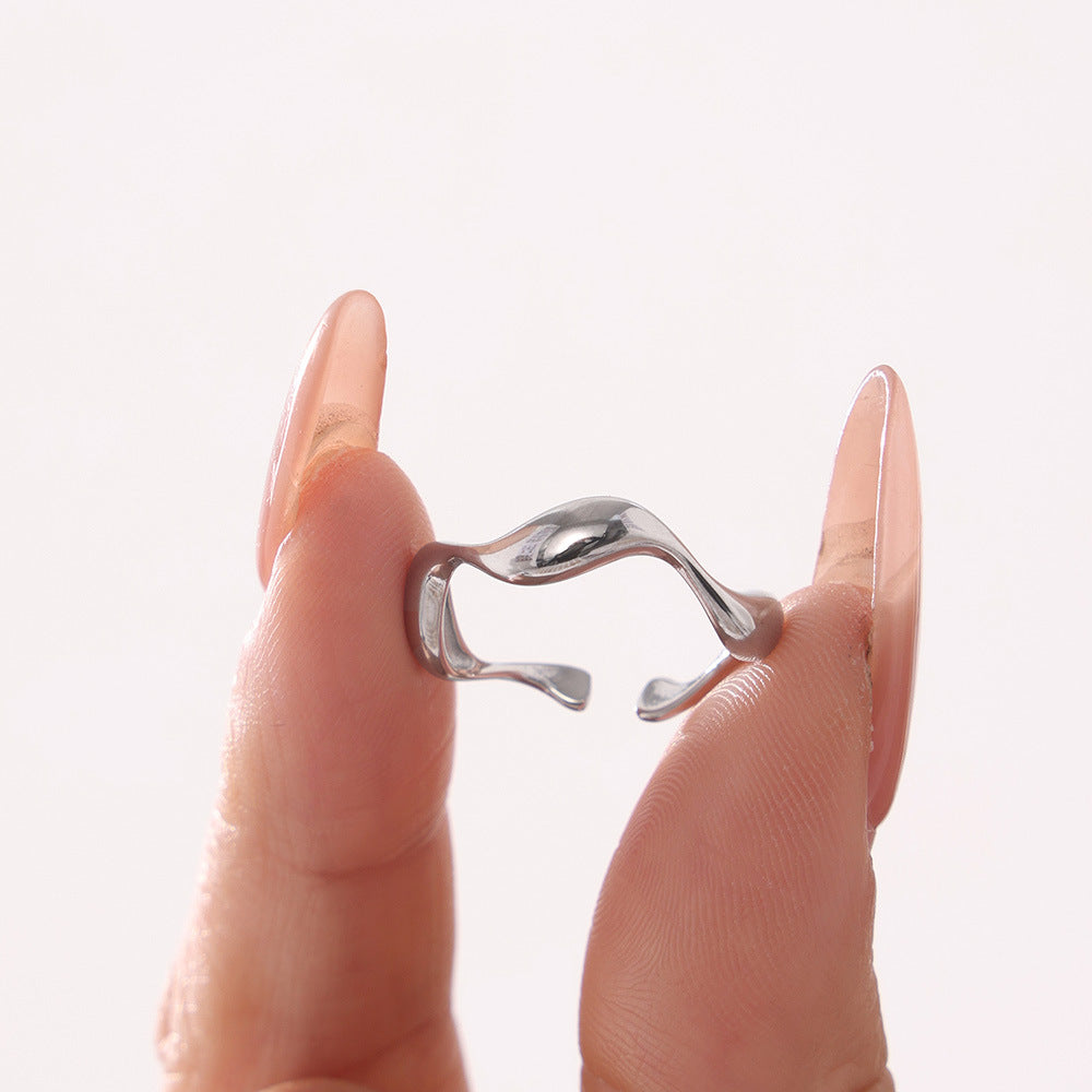 Wave-shaped Adjustable Ring